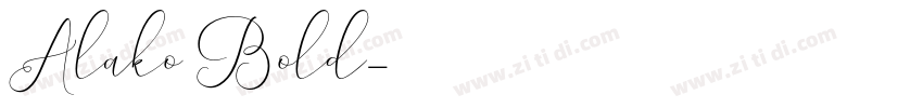 Alako Bold字体转换